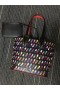 Christian Louboutin Nero/Rosso Stampa Di Vitello Tote Bag