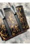 Christian Louboutin Cabata Tote Bag con Picchi di Vitello, Pelle di Leopardo