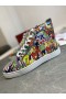 Christian Louboutin Louis Orlato di Alta-top Sneakers in Pelle Graffiti Immagini Multicolore