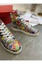 Christian Louboutin Louis Orlato di Alta-top Sneakers in Pelle Graffiti Immagini Multicolore