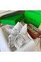 Dicount Bottega Veneta BV Punto Slingback Sandali Bianchi in pelle di Agnello Bottega Veneta Scarpe