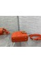 Dior 12CM Lady Dior Bag Orange Cannage pelle di Agnello