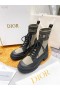 Dior D Principali Ankle Boot Taupe Tessuto In Pelle Di Vitello