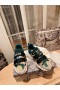 Dior D a VAGARE Sneakers Nero Verde Tessuto Tecnico Stampa di Oblique