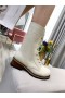 Dior Quest Di Combattimento Stivali In Pelle Di Vitello Goffrato Bianco