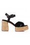 Christian Louboutin Calakala 85 Mm Espadrillas in pelle Scamosciata E Pelle di Vitello Nero CL Scarpe Negozio