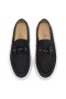 Christian Louboutin Chambeliboat Scarpe da Barca Rovesciata Pelle Nabuk Nero CL Scarpe