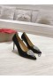 Christian Louboutin Amo Kate Pompe di Cristallo Strass Cuore Nappa Nero