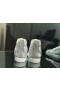 Christian Louboutin Lou Picchi di Alta top Sneakers in Pelle Glitter Argento