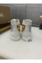 Christian Louboutin Lou Picchi di Alta top Sneakers Strass e borchie in Oro Bianco