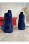 Christian Louboutin Lou Picchi di Alta top Sneakers in pelle Scamosciata Blu Navy