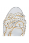 Christian Louboutin Octomule Strass Sandali 70mm Metallizzato Camoscio E Specchio in Pelle Argento