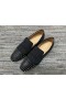 Christian Louboutin Spooky Mocassini in Pelle di Vitello e Tessuto Nero