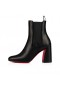 Christian Louboutin Turelastic 85 Mm Basso Stivali Di Pelle Di Vitello Nero Scarpe Christian Louboutin