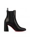 Christian Louboutin Turelastic 85 Mm Basso Stivali Di Pelle Di Vitello Nero Scarpe Christian Louboutin