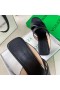 Bottega Veneta Band Diapositive Pelle Di Agnello Nero Bottega Veneta Diapositive