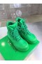 Bottega Veneta Pozzanghera Bomber Stivaletti Alla Caviglia In Tessuto Verde Bottega Veneta Stivali