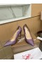 Christian Louboutin Pulcino Caldo 100 Pompe Di Strass Impreziosito Pelle Viola