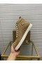 Christian Louboutin Lou Picchi Orlato Piatto Di Alta Cima Scarpe Da Ginnastica Veau Velours Beige