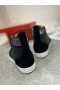 Christian Louboutin Lou Picchi Orlato di Alta-top Sneakers in Nabuk E Pelle Nero