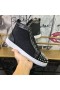 Christian Louboutin Lou Picchi Orlato di Alta-top Sneakers in Nabuk E Pelle, Nero, Bianco