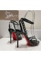 Christian Louboutin Mafaldina Picchi di Sandali 100mm in vernice Nera