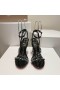 Christian Louboutin Mafaldina Picchi di Sandali 100mm in vernice Nera