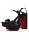 Christian Louboutin Movida Jane Sandalo 130mm Sandali in Nappa Nera CL Scarpe