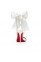Christian Louboutin Sandale Du DéSert 100 Mm Sandali Crepe Satin Bianco Scarpe Christian Louboutin