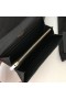 Saint Laurent Grande Monogram Flap Wallet Pelle Nera Grana