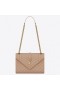Saint Laurent Media Busta Borsa Beige In Pelle A Grana Saint Laurent Borse