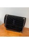 Saint Laurent Media Niki Borsa Di Camoscio Nero Saint Laurent Borse