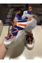 Jimmy Choo Diamante Sentiero In Pelle Multicolore Maglia Blu