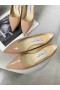 Jimmy Choo Amore Flat in vernice JC Emblema di Nudo