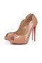 Christian Louboutin Pulcino Caldo Alta 120 Mm Pompe della Pelle verniciata Blush CL Scarpe