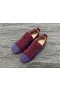 Christian Louboutin Louis Junior Strass Scarpe Da Ginnastica In Pelle Scamosciata Bordeaux Blu