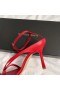 Bottega Veneta Caviglia cinturino Elasticizzato Sandali di Cuoio Rosso Bottega Veneta Sandali