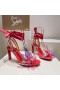 Christian Louboutin Alyah Sandali 85mm PVC in Pelle Iridescente Rosa