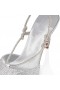 Christian Louboutin Astrid Pizzo Strassita 85 Mm Strappy Pompe Metallizzato Camoscio E Strass Di Cristallo