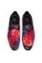 Christian Louboutin Dandy Pulcino W Mocassini Rose Stampato Crepe Satin Multicolore