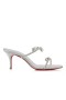 Christian Louboutin Just Queen 70 Mm Muli Glitter in Pelle di Vitello Argento CL Scarpe
