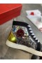 Christian Louboutin Lou Picchi di Alta top Sneakers Graffiti di Paillettes E Pelle Multicolor