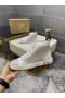 Christian Louboutin Louis Strass Alta-top Sneakers in pelle di Vitello Bianco