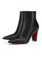 Christian Louboutin Vidura Bottino 85 Mm Basso Stivali Di Pelle Di Vitello Nero Scarpe Christian Louboutin