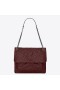 Saint Laurent Grande Niki Catena Borsa Bordeaux In Pelle Raggrinzita Saint Laurent Borse
