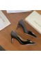 Sergio Rossi SR1 Pompe 75mm Nero Patent