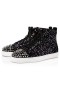 Christian Louboutin High-top Lou Picchi Orlato Nero/argento Velluto