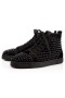 Christian Louboutin High-top Louis Orlato Uomo Flat Black/Black/bk Veau Velours