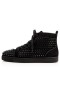 Christian Louboutin High-top Louis Orlato Uomo Flat Black/Black/bk Veau Velours