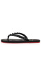 Christian Louboutin Loubi Flip Donna Piatta In Gomma Nera